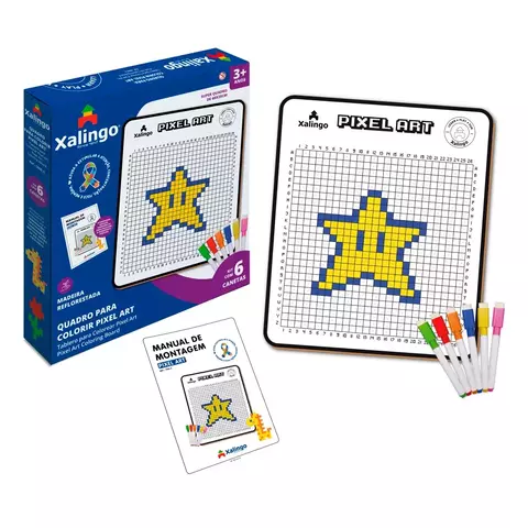 QUADRO PARA COLORIR PIXEL ART 2 XG