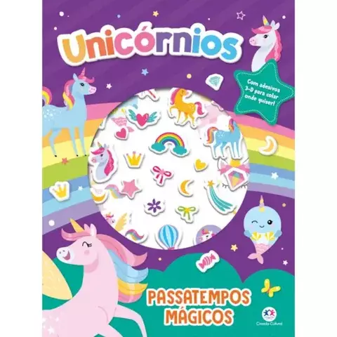 Livro Unicórnios - Passatempos mági Adesivos 3-D (puffy) 9786526109908 CC