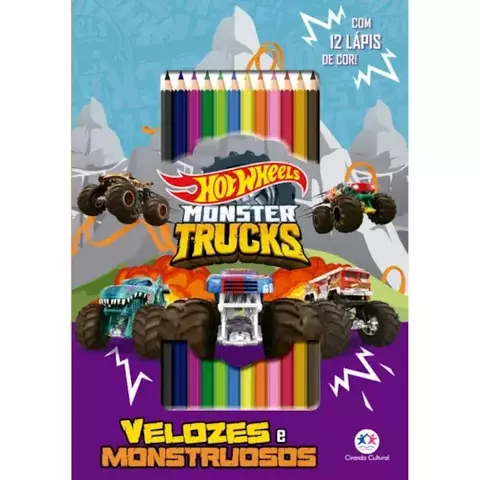 Livro Hot Wheels - Velozes e monstr Kit de colorir (box com 12 lá 9788538096023 CC