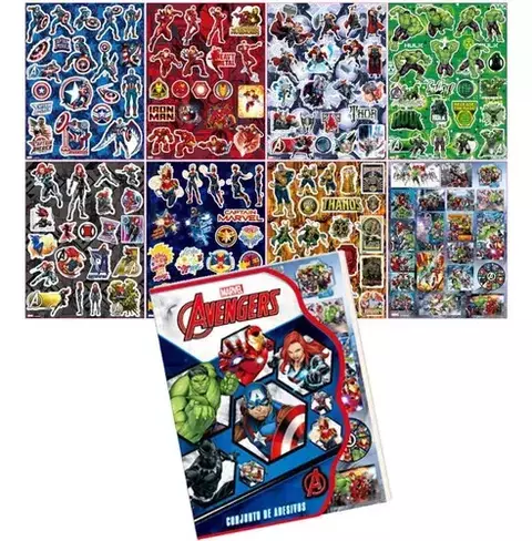 CONJ ADESIVOS LIC MARVEL C/8FLS UN AVENGERS 0-205.59.780 TM