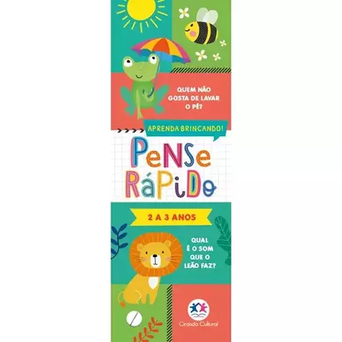 Livro Pense rápido - 2 a 3 anos Flash cards 9786555003673 CC