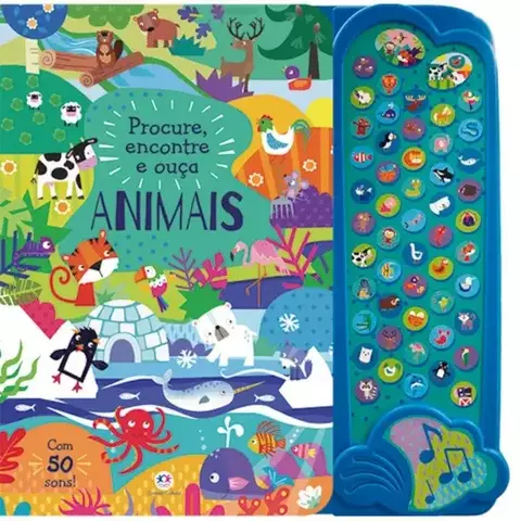 LIVRO SONORO ANIMAIS - PROCURE ENCONTRE E OUÇA