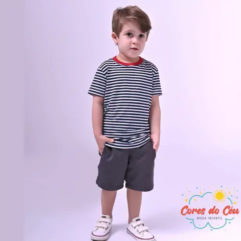 Camiseta Masculina Estampada Listras - comprar online