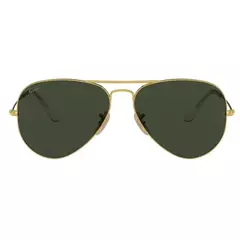 Óculos de Sol Aviador Dourado Verde