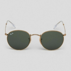 Óculos de Sol Round Dourado com lente Verde - comprar online