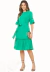 Imagem do Vestido liso normal discreto com laço moda evangélica