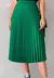 Saia Midi Plissada Verde Lisa Crepe - Midi Urbania | Elegância e Conforto