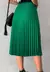 Saia Midi Plissada Verde Lisa Crepe - Midi Urbania | Elegância e Conforto - comprar online