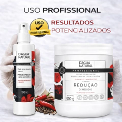 Kit Redutor Pimenta negra Fluido + creme de massagem 650g D'agua Natural - Rental Beauty Shop