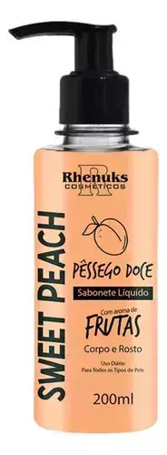Sabonete Líquido Facial e Corporal Pêssego Doce Rhenuks