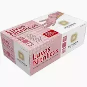 Luva Nitrílica Powder Free Rosa - comprar online