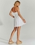 Vestido Curto Tomara Que Caia Off White Grettha, visto de costas ideal para batizado, eventos especiais