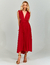 Vestido De Festa Midi Alça Grossa Vermelho León - comprar online