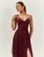 Vestido De Festa Longo Com Fio De Lurex Marsala Ely - Majesté: Loja de Vestidos de Festa Elegantes e Atemporais