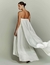 Vestido midi off white com capa, modelo elegante e tomara que caia  ideal para pré weeding, casamento civil