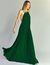 Vestido de festa longo plissado verde esmeralda, modelo frente única  ideal para madrinha de casamento, convidada de formatura, ocasião especial