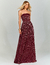 Vestido De Festa Longo De Tule Lurex Marsala Arles - comprar online