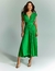 Vestido De Festa Midi Alça Grossa Verde León - comprar online