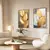 Quadros 2 Peças Florais Dourados V1435 - comprar online