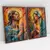 Quadro Decorativo A Luz Divina Jesus e Maria Kit com 2 Quadros - NG Arts