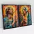 Quadro Decorativo A Luz Divina Jesus e Maria Kit com 2 Quadros - NG Arts