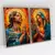 Quadro Decorativo A Luz Divina Jesus e Maria Kit com 2 Quadros