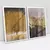 Quadro Decorativo Abstrato Árvore em Tons de Marrom e Bege com Dourado Kit de 2 Quadros - comprar online