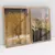 Imagem do Quadro Decorativo Abstrato Árvore em Tons de Marrom e Bege com Dourado Kit de 2 Quadros
