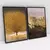 Quadro Decorativo Abstrato Árvore em Tons de Marrom e Bege com Dourado Kit de 2 Quadros - loja online