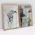 Imagem do Quadro Decorativo Abstrato Folha e Textura em Tons de Cinza Kit com 2 Quadros