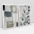 Quadro Decorativo Abstrato Mural Floral Azul Ciano Kit com 2 Quadros - comprar online