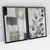Quadro Decorativo Abstrato Mural Floral Azul Ciano Kit com 2 Quadros - NG Arts