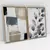 Quadro Decorativo Abstrato Mural Floral Azul Ciano Kit com 2 Quadros