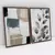 Quadro Decorativo Abstrato Mural Floral Azul Ciano Kit com 2 Quadros - loja online