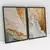 Quadro Decorativo Abstrato Ouro e Areia Kit com 2 Quadros - loja online