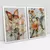 Quadro Decorativo Borboleta, Beija-Flor e Flores 2 Quadros - loja online