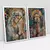 Imagem do Quadro Decorativo Jesus e Maria Orando Efeito 3D de Mosaico de Ladrilhos Kit com 2 Quadros