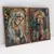 Quadro Decorativo Jesus e Maria Orando Efeito 3D de Mosaico de Ladrilhos Kit com 2 Quadros na internet