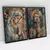 Quadro Decorativo Jesus e Maria Orando Efeito 3D de Mosaico de Ladrilhos Kit com 2 Quadros - NG Arts
