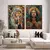 Quadro Decorativo Jesus e Maria Orando Efeito 3D de Mosaico de Ladrilhos Kit com 2 Quadros - comprar online