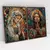 Quadro Decorativo Jesus e Maria Orando Efeito 3D de Mosaico de Ladrilhos Kit com 2 Quadros - loja online