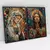 Quadro Decorativo Jesus e Maria Orando Efeito 3D de Mosaico de Ladrilhos Kit com 2 Quadros na internet