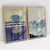 Imagem do Quadro Decorativo Natureza Azul e Amarela Com Textura de Papel Envelhecido - Kit com 2 Quadros