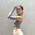 Cropped Mia Cinza Escuro - comprar online