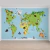 Papel de Parede Infantil Mapa Mundi Pn379 - comprar online