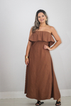 Vestido Tomara que Caia Marrom - comprar online