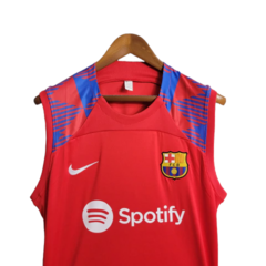 Camisa Barcelona Treino 23/24 - Regata - Torcedor Nike Masculina - Vermelho - Lux Imprts | CAMISAS DE FUTEBOL E BASQUETE