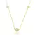 Gargantilha Trevo Branco Banhado a Ouro 18k