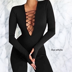 Catsuit escote cruzado - comprar online