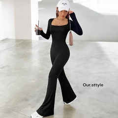 Catsuit Oxford manga larga